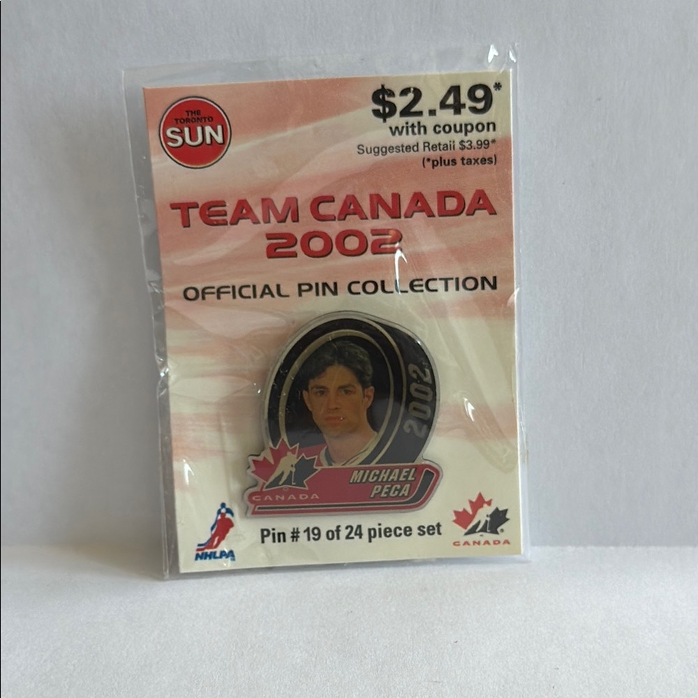 Michael Peca 2002 Team Canada Collectors Pin / Pin #19